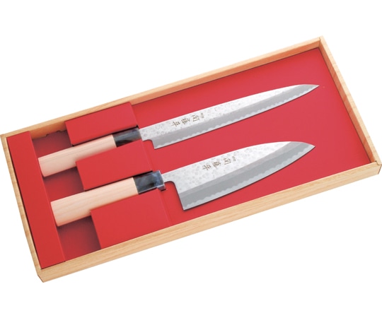 アズワン 関藤平作 鎚起2本組セット(刺身・出刃) 32056 1セット（ご注文単位1セット）【直送品】