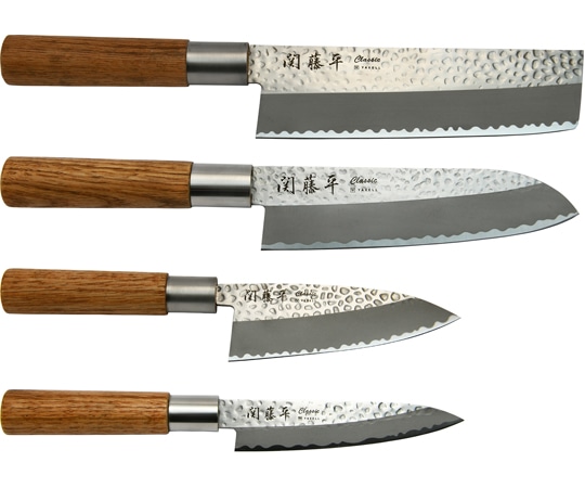 アズワン 関藤平CLassic 4点セット(菜切・三徳・小出刃・ペティ) 32073 1セット（ご注文単位1セット）【直送品】