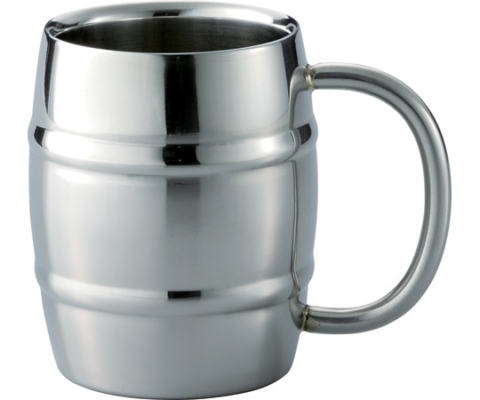 アズワン ステンレス共柄タル型二重マグカップ 300mL パイプ柄 80134 1個（ご注文単位1個）【直送品】