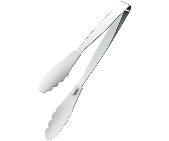 田辺金具 抗菌耐熱ストッパー付マルチトング ホワイト 300  1個（ご注文単位1個）【直送品】