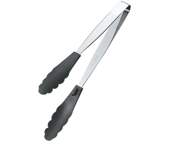 田辺金具 抗菌耐熱ストッパー付マルチトング ブラック300  1個（ご注文単位1個）【直送品】