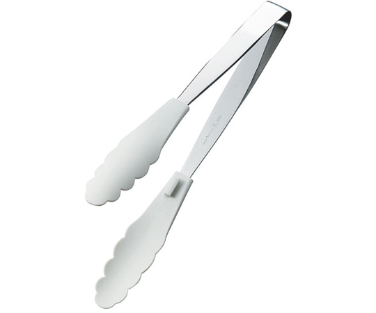田辺金具 抗菌耐熱ストッパー付マルチトング ホワイト 270  1個（ご注文単位1個）【直送品】