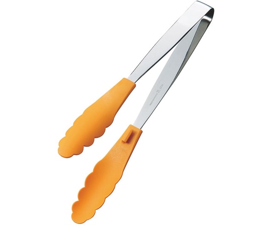 田辺金具 抗菌耐熱ストッパー付マルチトング オレンジ270  1個（ご注文単位1個）【直送品】