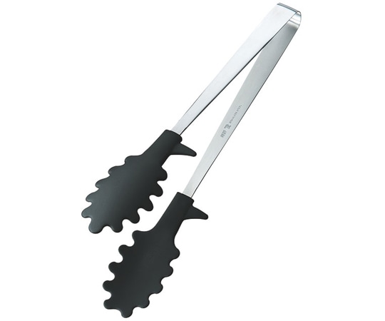 田辺金具 抗菌耐熱 麺トング ブラック  1個（ご注文単位1個）【直送品】