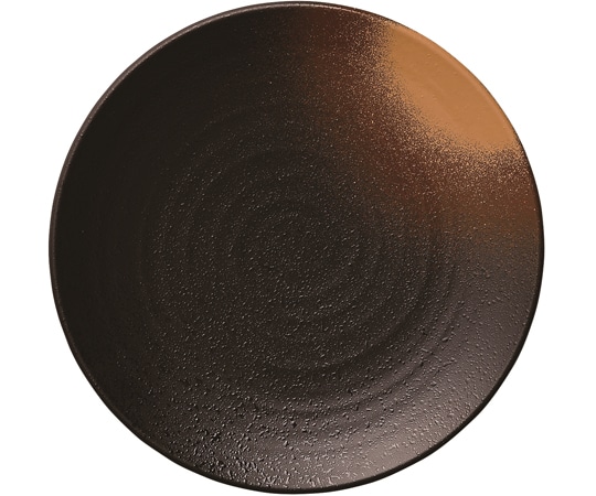 福井クラフト 丸盛皿 金吹茶タタキ塗 φ360mm 50022340 1個（ご注文単位1個）【直送品】