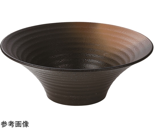 福井クラフト 羽反ロクロ目麺鉢 金吹茶タタキ塗 φ220mm 50022395 1個（ご注文単位1個）【直送品】