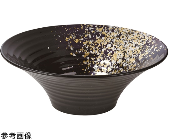 福井クラフト 羽反ロクロ目麺鉢 箔舞踊塗 φ240mm 50022460 1個（ご注文単位1個）【直送品】