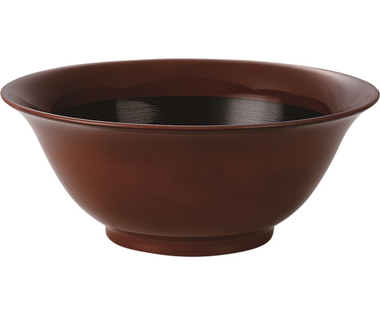 福井クラフト 羽反麺鉢 アメ釉内黒乾漆塗 φ195mm 50022465 1個（ご注文単位1個）【直送品】