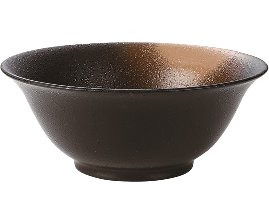 福井クラフト 羽反麺鉢 金吹茶タタキ塗 φ195mm 50022505 1個（ご注文単位1個）【直送品】