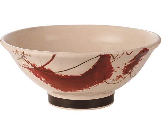 福井クラフト 渕太麺鉢 粉引赤刷毛目塗 φ192mm 50021867 1個（ご注文単位1個）【直送品】