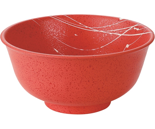 福井クラフト 深麺鉢 朱タタキ乱糸塗 φ174mm 50022615 1個（ご注文単位1個）【直送品】