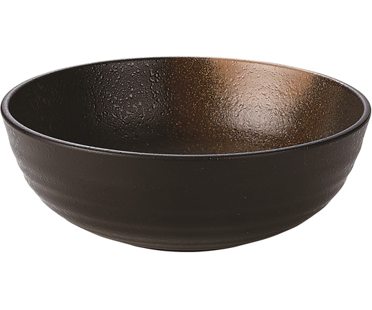 福井クラフト 浅麺鉢 金吹茶タタキ塗 φ200mm 50022645 1個（ご注文単位1個）【直送品】