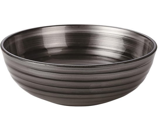 福井クラフト 浅麺鉢 銀渦塗 φ200mm 50022650 1個（ご注文単位1個）【直送品】