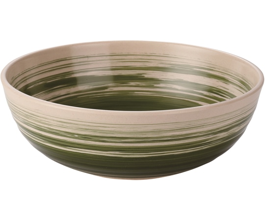 福井クラフト 浅麺鉢 織部刷毛目塗 φ200mm 50022660 1個（ご注文単位1個）【直送品】