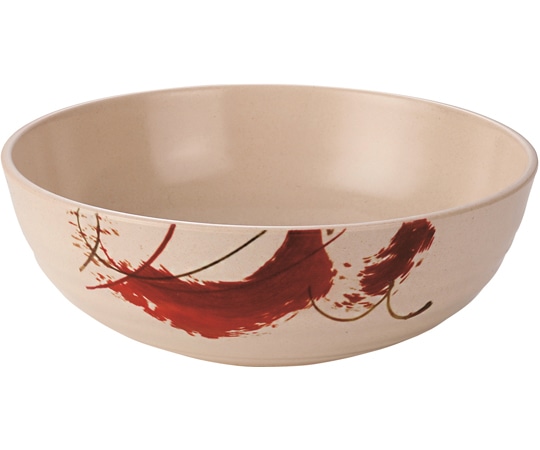 福井クラフト 浅麺鉢 粉引赤刷毛目塗 φ200mm 50022665 1個（ご注文単位1個）【直送品】