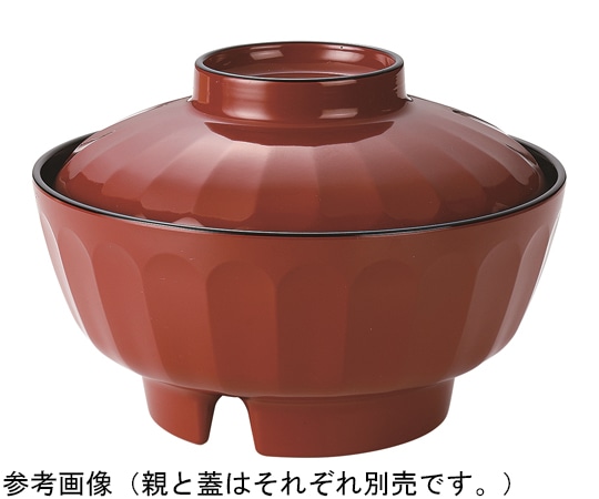 福井クラフト 菊割丼 親(大)朱内黒塗 φ155mm 50022680 1個（ご注文単位1個）【直送品】