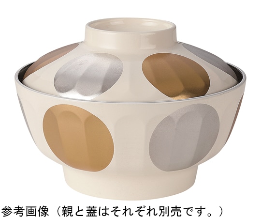 福井クラフト 菊割丼 蓋(大)白日月内黒塗 φ147mm 50022745 1個（ご注文単位1個）【直送品】