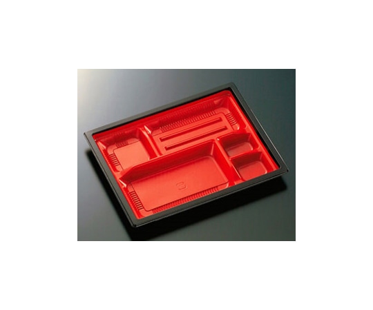 中央化学 弁当容器 CT WF-24A-27 赤黒-BK 身 600枚 217091 1ケース(ご注文単位1ケース)【直送品】