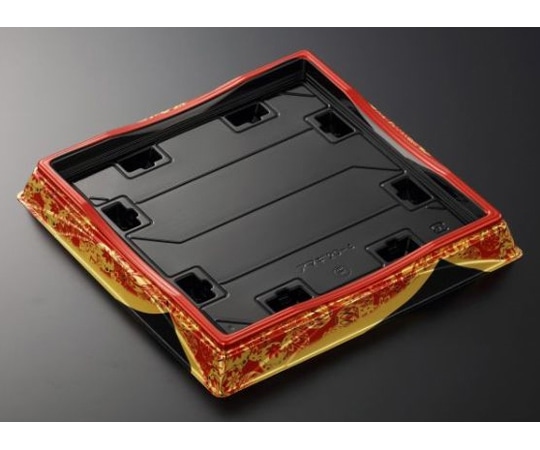 中央化学 寿司容器 HS天城 20-4 すその赤-BK 本体 200枚 383604 1ケース(ご注文単位1ケース)【直送品】