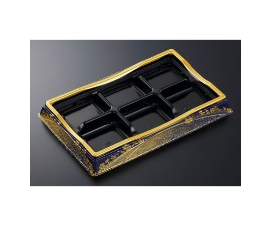 中央化学 刺身・鮮魚容器 HS天城 18-3 6Sまきえ紺-BK本体 240枚 256792 1ケース(ご注文単位1ケース)【直送品】