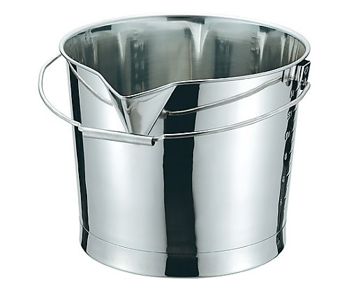 クローバー 18-8 口付バケツ 20L 10015020 1個（ご注文単位1個）【直送品】