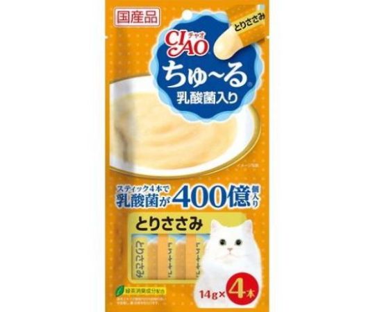 いなばペットフード CIAO ちゅ~る 乳酸菌入り とりささみ 14g×4本 SC-233 1個（ご注文単位1個）【直送品】