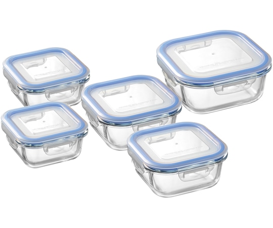 和平フレイズ レッシュ 耐熱ガラス容器 5点セット ME-7399 1セット（ご注文単位1セット）【直送品】