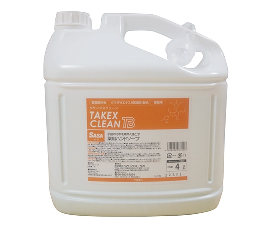 タケックス 薬用ハンドソープ SASA 4L×2缶  1ケース(ご注文単位1ケース)【直送品】