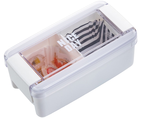 岩崎工業 ランチボックスレディスシリーズ イージーケアランチボックス 1段 WH 1ケース(5個×8小箱入)  1ケース（ご注文単位1ケース）【直送品】