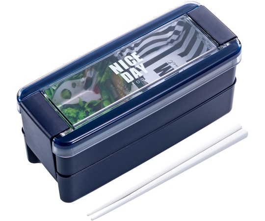 岩崎工業 ランチボックスレディスシリーズ イージーケアランチボックス 2段 NV 1ケース(5個×8小箱入)  1ケース（ご注文単位1ケース）【直送品】