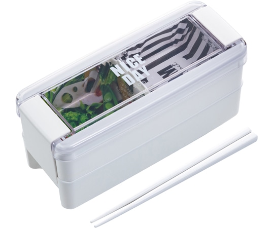 岩崎工業 ランチボックスレディスシリーズ イージーケアランチボックス 2段 WH 1ケース(5個×8小箱入)  1ケース（ご注文単位1ケース）【直送品】