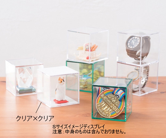 ミノル化学工業 ミノルキューブ (S) クリア×クリア 100個入り  1箱（ご注文単位1箱）【直送品】