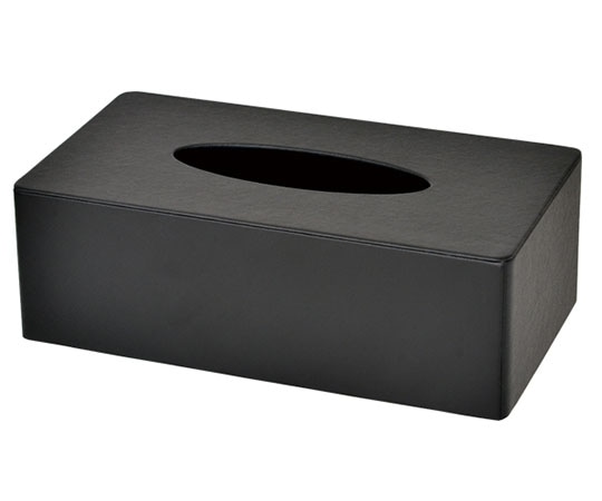 ハヤノ産業 ファインレザーシリーズ ティッシュボックス HG02BK ブラック H61191BLK 1個（ご注文単位1個）【直送品】