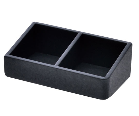 ハヤノ産業 ファインレザーシリーズ ティーボックス 2列 HG05BK ブラック H61194BLK 1個（ご注文単位1個）【直送品】