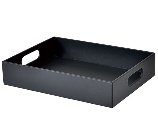 ハヤノ産業 ファインレザーシリーズ シューズトレイ HG07BK ブラック H61196BLK 1個（ご注文単位1個）【直送品】