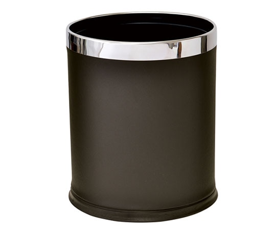 ハヤノ産業 ファインレザーシリーズ ダストボックス 丸タイプ HG13BR ブラウン H61202BRN 1個（ご注文単位1個）【直送品】