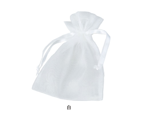 ストア・エキスプレス オーガンジーポーチ 白 M 1セット(10枚入) 61-269-17-3 1セット（ご注文単位1セット）【直送品】