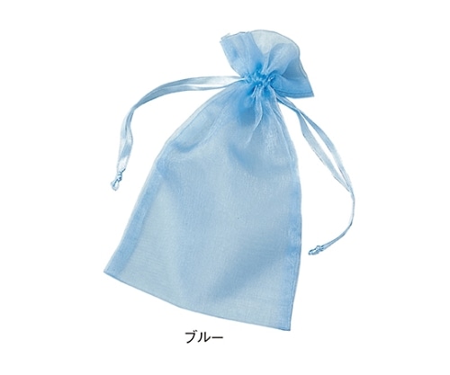 ストア・エキスプレス オーガンジーポーチ ブルー SS 1セット(10枚入) 61-269-19-1 1セット（ご注文単位1セット）【直送品】