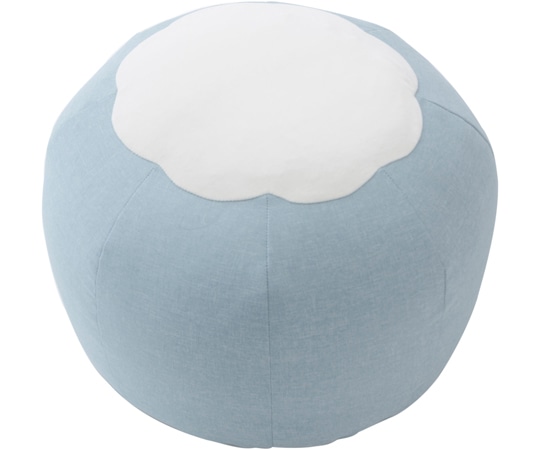 セルタン ビーズクッション POTE ライトブルー L A810a-605LBL/618WH 1個（ご注文単位1個）【直送品】