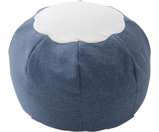 セルタン ビーズクッション POTE ダリアンダークブルー L A810a-626DBL/618WH 1個（ご注文単位1個）【直送品】