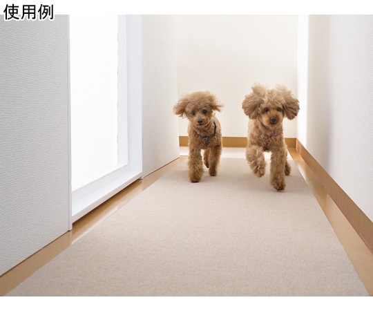 サンコー(生活用品) おくだけ吸着ロングマット 60×800cm ベージュ KP-43 1枚（ご注文単位1枚）【直送品】