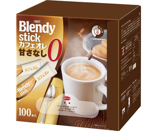 味の素AGF ブレンディスティックカフェオレ甘さなし100本 16752 1箱※軽（ご注文単位1箱）【直送品】