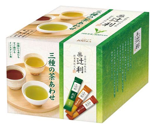 片岡物産 辻利 三種の茶あわせ スティック 100本入 204059 1箱※軽（ご注文単位1箱）【直送品】