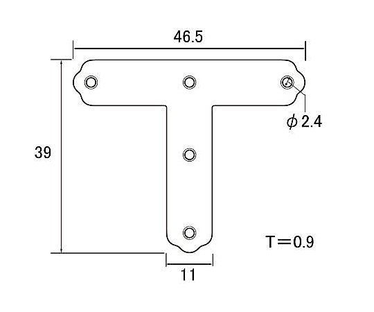 福井金属工芸 ステンレスT型金具57mm 1セット(100個入) 6289 1セット（ご注文単位1セット）【直送品】