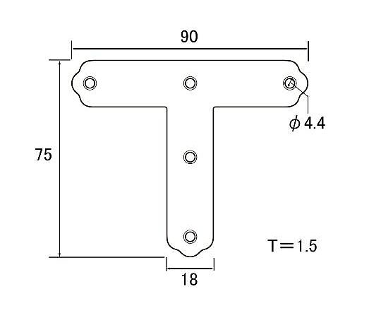 福井金属工芸 ステンレスT型金具90mm 30個入 6286 1個（ご注文単位1個）【直送品】