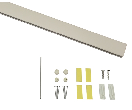 福井金属工芸 レールサンカラーズ レールのみ 木目調 ホワイト30cm RC30-1 1個（ご注文単位1個）【直送品】