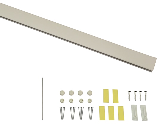 福井金属工芸 レールサンカラーズ レールのみ 木目調 ホワイト100cm RC100-1 1個（ご注文単位1個）【直送品】