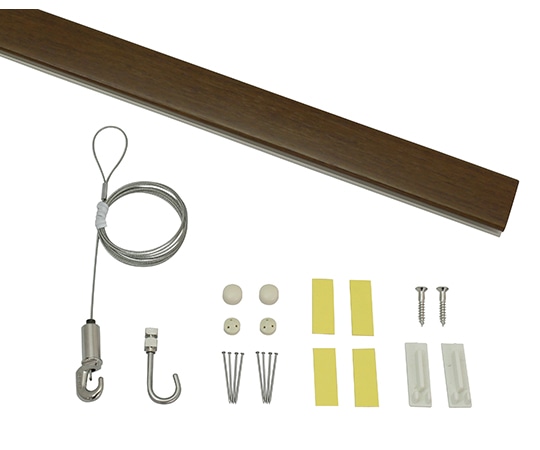 福井金属工芸 レールサンカラーズ Aセット 木目調 ブラウン30cm RC30A-2 1個（ご注文単位1個）【直送品】