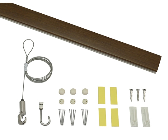 福井金属工芸 レールサンカラーズ Aセット 木目調 ブラウン65cm RC65A-2 1個（ご注文単位1個）【直送品】