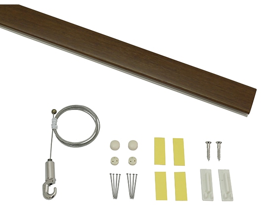 福井金属工芸 レールサンカラーズ Bセット 木目調 ブラウン30cm RC30B-2 1個（ご注文単位1個）【直送品】